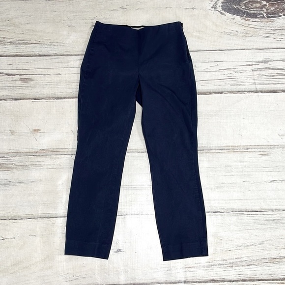 Everlane Pants Flat Front Blue Ankle Crop Size 8 - Picture 6 of 10